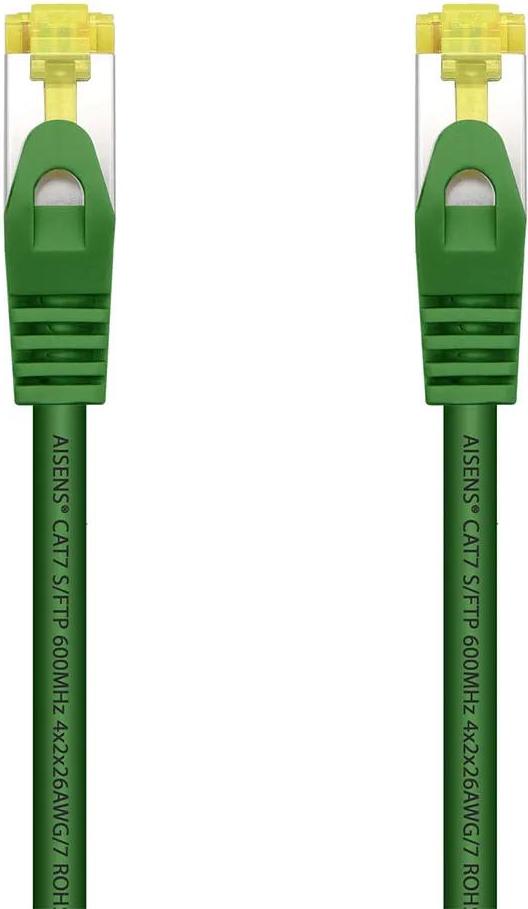 AISENS A146-0482, 1 m, Cat7, S/FTP (S-STP), RJ-45, RJ-45, Grün