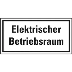 Aufkleber I Hinweisschild Elektrischer Betriebsraum, Folie, selbstklebend, 300x150mm