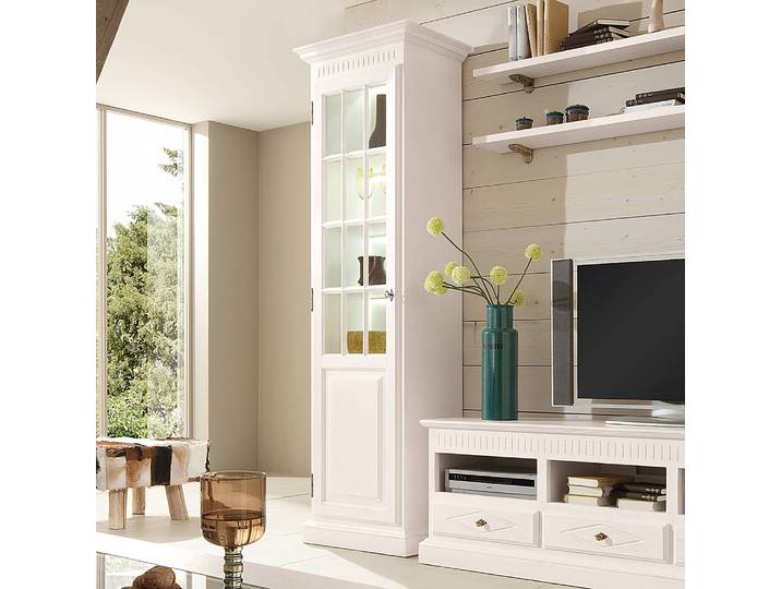 Armoire vitrine III 65 x 217 x 46cm Avec éclairage Beige