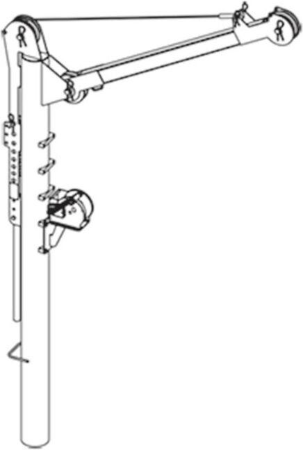 Grundfos Accessoires pour pompe eaux usées/sales Grue avec treuil 6AF 1.4301, 100kg (95036845)