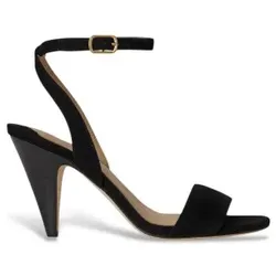 Lauren Ralph Lauren für Damen. 802P15730006 Gracy Sandale aus schwarzem Schafsleder (39), 3 bis 5 cm, Schnalle, Lässig, Party, Klassisch