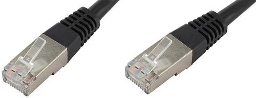 Econ connect F6TP1SW RJ45 Patchkabel CAT 6 S/FTP 1.00m Schwarz Paarschirm
