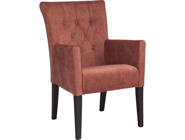 Esszimmerstuhl HOME AFFAIRE King , rot (rostrot, wenge), B:60cm H:92cm T:65cm, Polyester, Stühle, Esszimmerstuhl, Esszimmerstuhl mit Knopfheftung