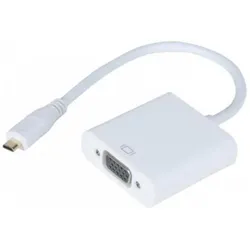 Tecline Adapter Micro-HDMI Stecker an VGA Buchse Adapter für die Verwendung eines VGA Monitor über eine Micr (VGA), Video Adapter, Weiss