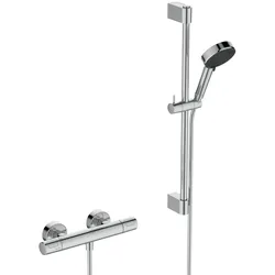 Ideal Standard Brausegarnitur mit Thermostat CerathermT25N Brausestange 60cm Chrom, A8538AA A8538AA