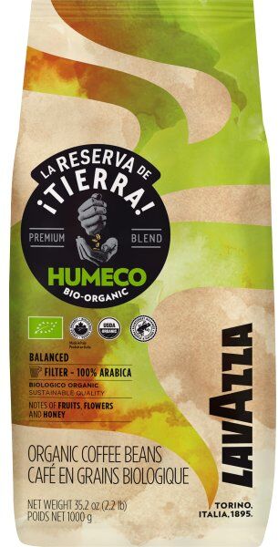 Lavazza Humeco Filterkaffe Øko Helbønner, 1000 G