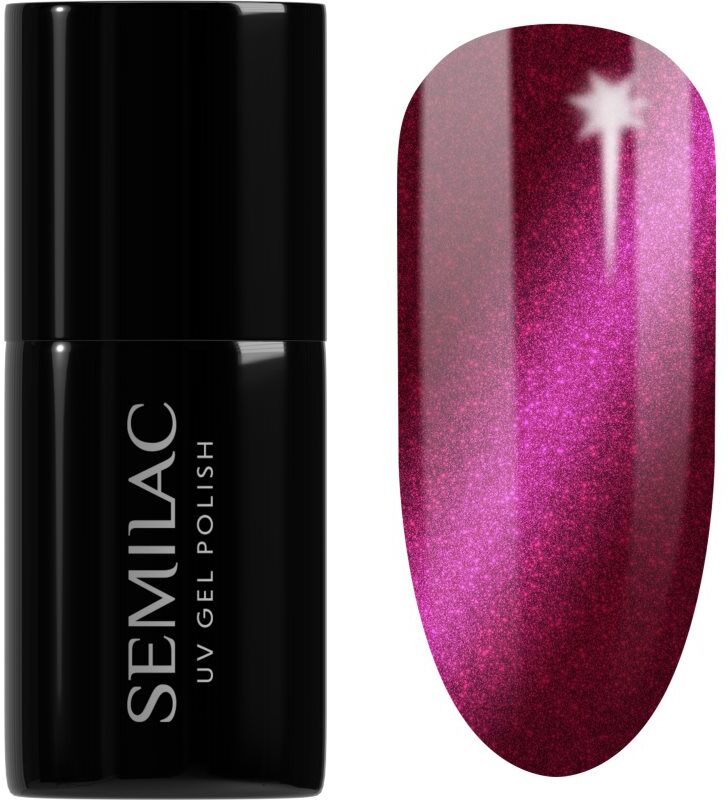 Semilac UV Hybrid Silk Effect Gel Nail Polish for UV/LED Hardening shade 468 Pink Cosy Essential 7 ml