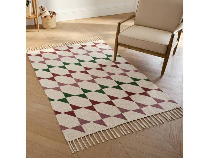 Tapis texturé imprimé géométrique - Blancheporte
