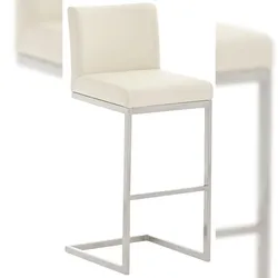 Proregal CHEFGASTRO Barhocker QUEENS HxBxT 104x42x48cm Kunstleder Creme Barstuhl