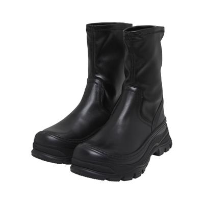 Stiefel BUFFALO "Buffalo Buffalo roam sock boot", Damen, Gr. 38, schwarz, Leder, unifarben, Schuhe Stiefel