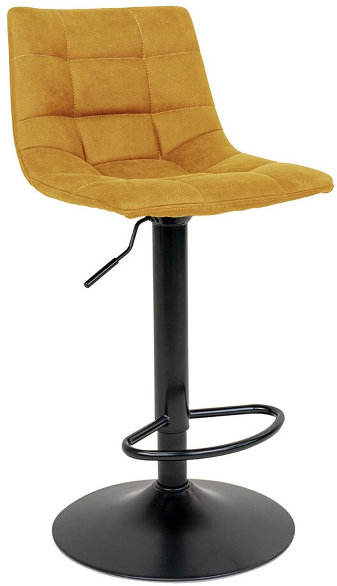 Velvet Barstoel Helge Mosterdgeel