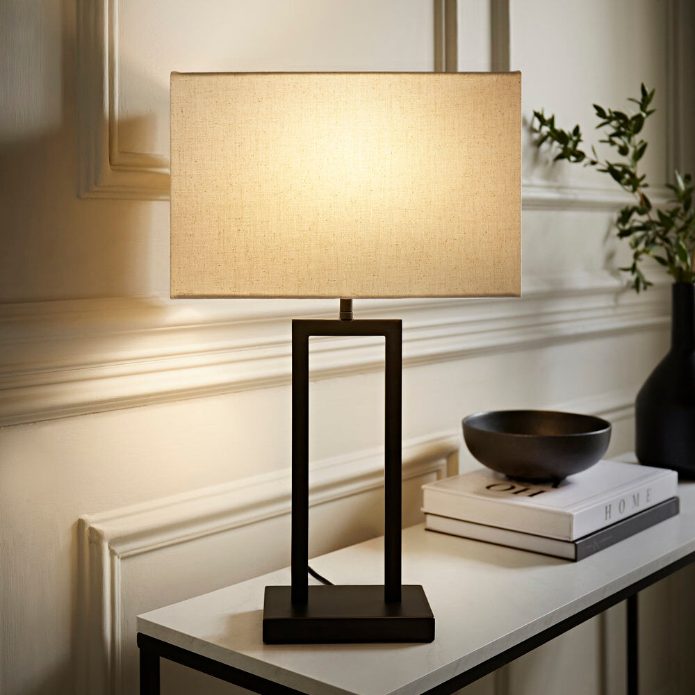 Latitude Run Metal Table Lamp Black 52cm H X 31cm W X 18.5cm D