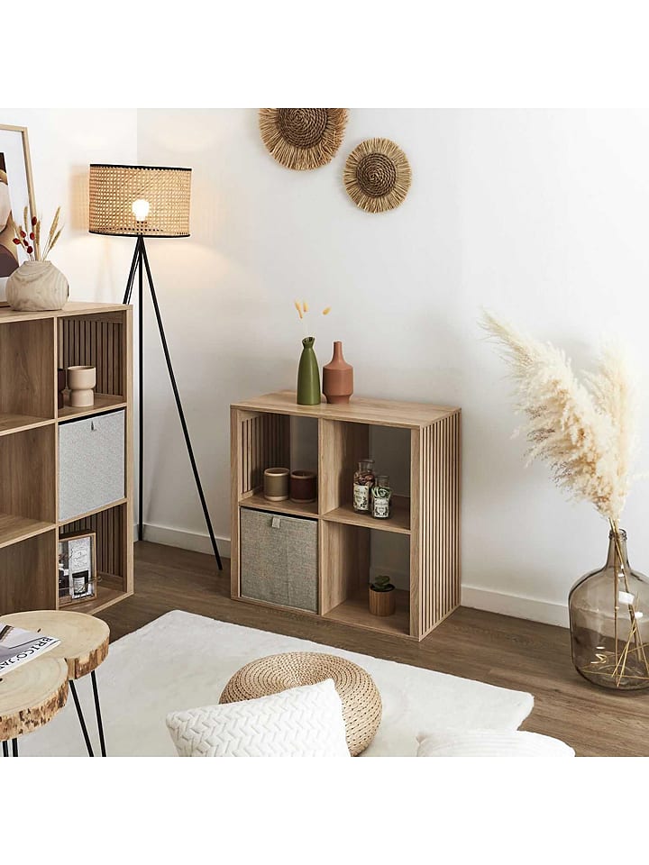 THE HOME DECO FACTORY Standregal in Natur - (B)69,6 x (H)66 x (T)32 cm - onesize