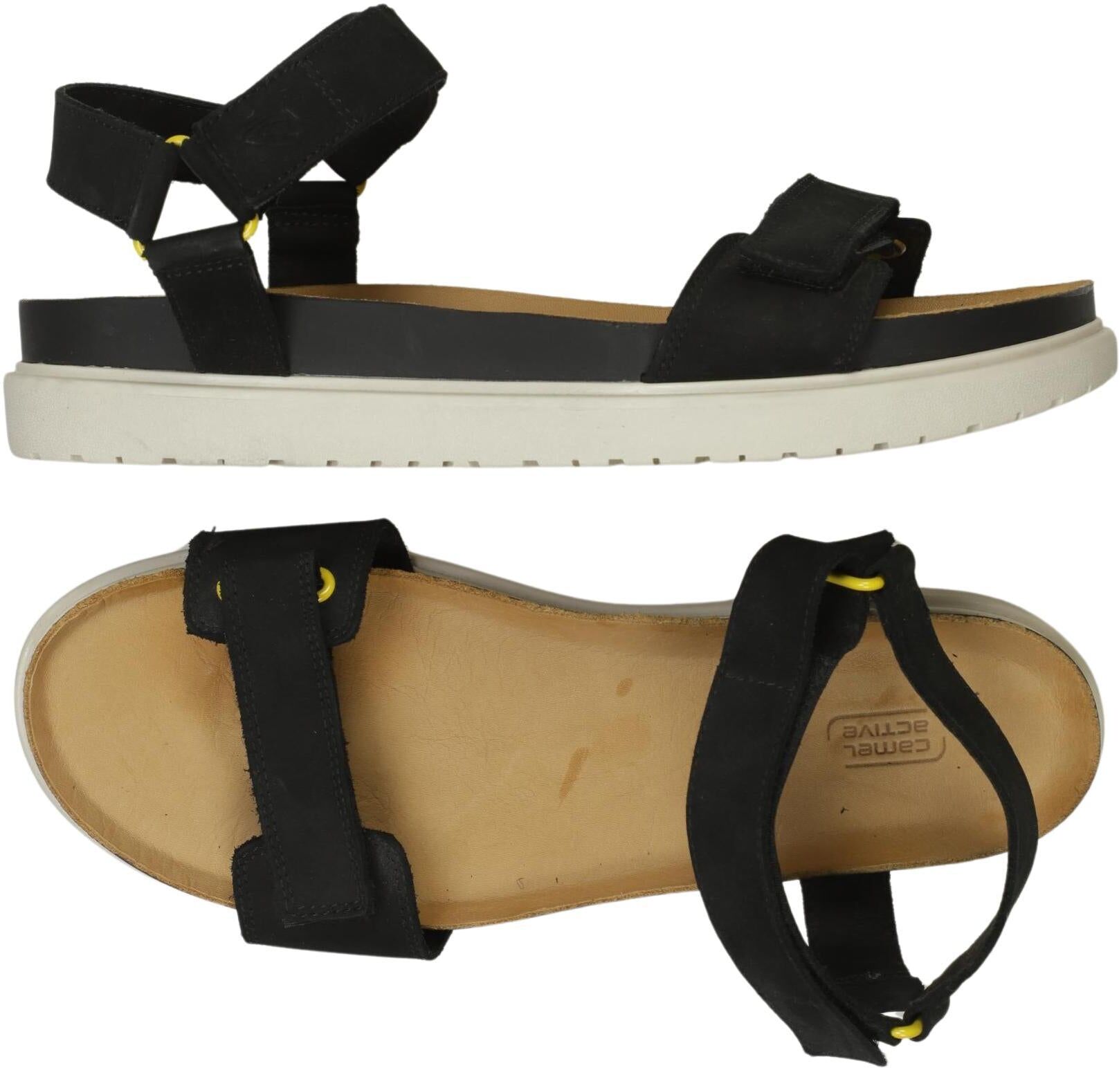 camel active Damen Sandalen, Schwarz, Gr. EU 41, Leder - Second Hand