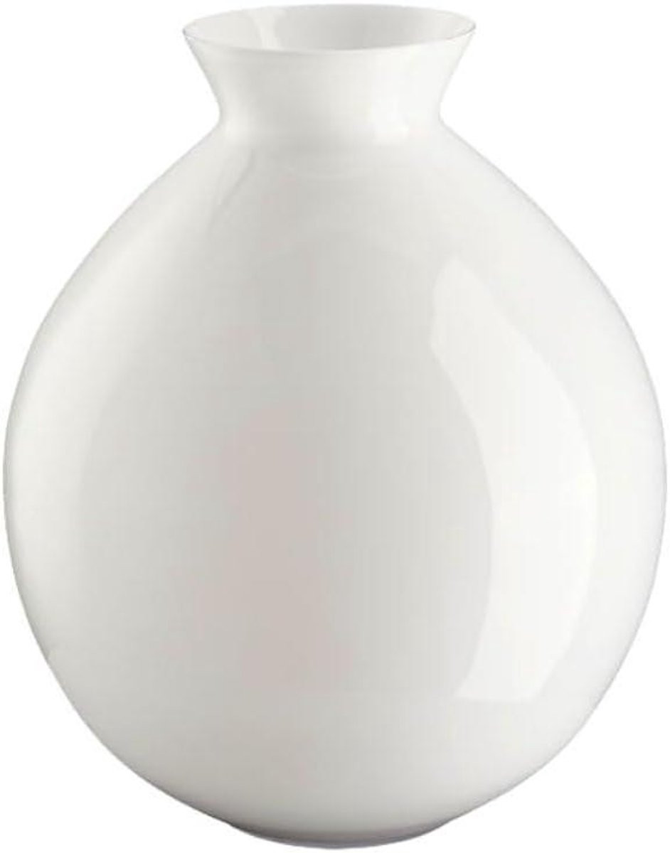 Wit Mondgeblazen Glazen Bloemenvaas - 33 cm