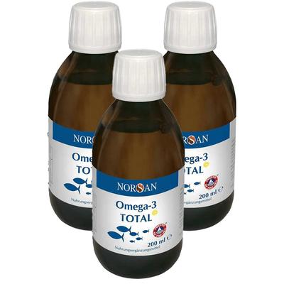 3x Norsan Omega-3 Total flüssig 3x200 ml Flüssigkeit