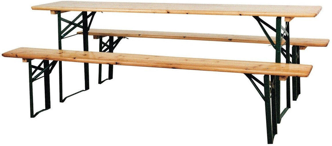 Arredo Giardino Set birreria in legno cm 220x70x76H