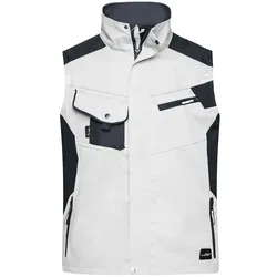 Arbeitsweste "JN822" - 3XL - white/carbon