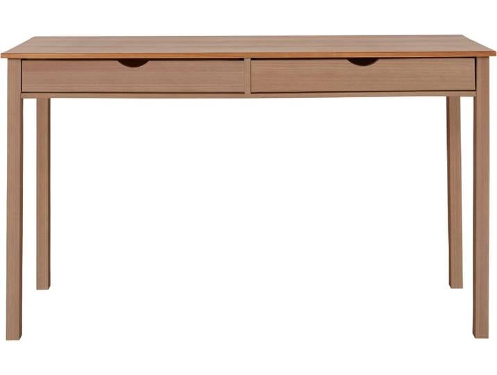 Bureau avec 2 tiroirs en pin nature