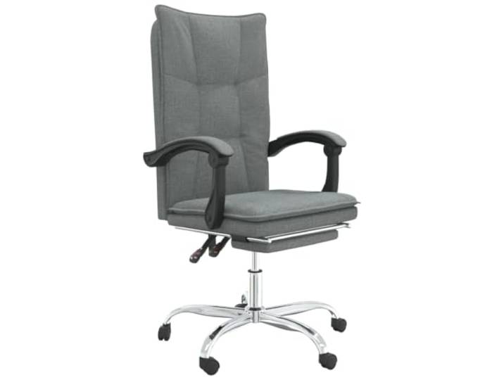 Helloshop26 Drehbarer Stuhl, neigbar, für Büro, Büro, Studie, dunkler Stoff, Grau 02_0024244