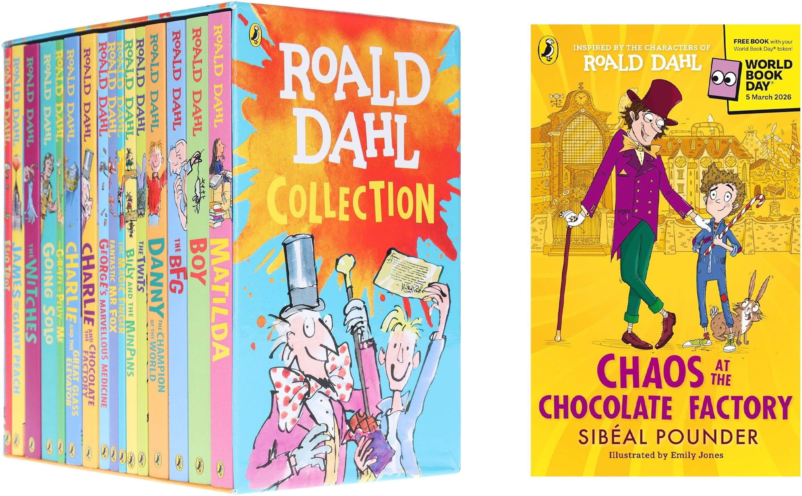 Roald Dahl Collection With Chaos at the Chocolate Factory (World Book Day 2026) 17 Books Collection Set - Ages 7-9 - Paperback Penguin Random House