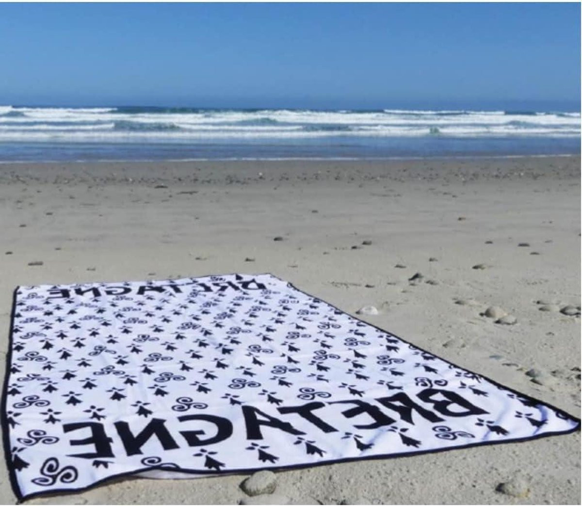 Strandhanddoek Meli-Melo Bretagne Dessin Multicolor B: 180 cm, D: 100 cm