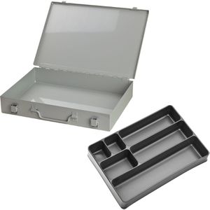 ADB Sortimentskasten 88608, 33 x 5 x 23cm, Metall, mit 6 Fächern