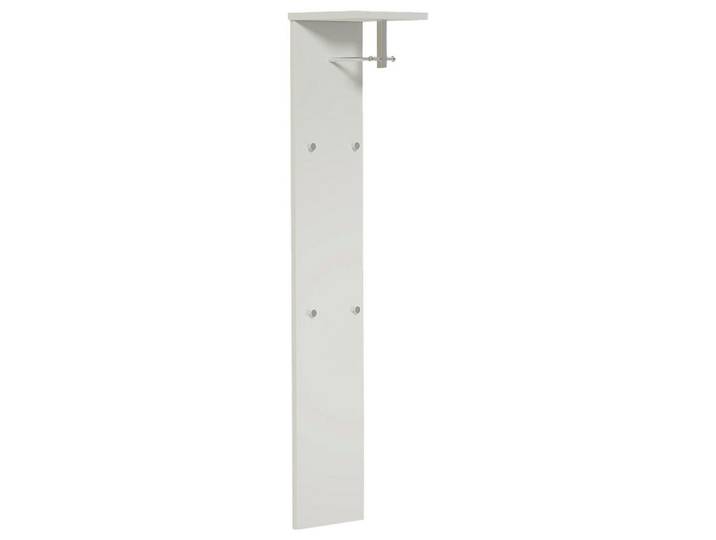 Moderano Garderobenpaneel, Weiss, Chromfarben, Metall, Holzwerkstoff, 33x167x31 cm, Aufhängemöglichkeit, Garderobe, Garderobenpaneele, Garderobenpaneele