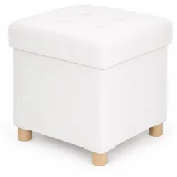 Relaxdays Hocker mit Stauraum Weiß