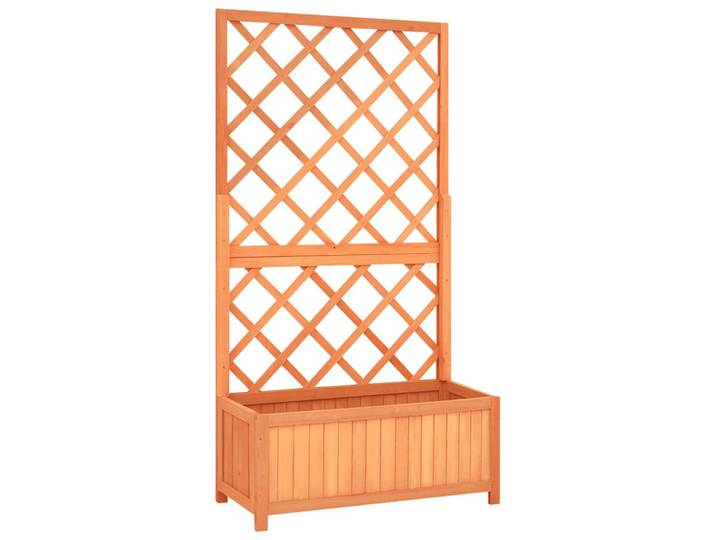 vidaXL Garten-Spalier Mit Blumenkasten Braun 70/30/135 Cm Tannenholz, Holz, 70x135x30 cm, Gartenzubehör, Hochbeete