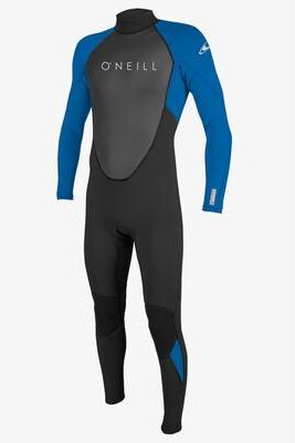 O'Neill Reactor-2 3/2mm Back Zip Full Wetsuit in Blk/Ocean, Size 10