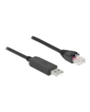 Delock Serielles Anschlusskabel mit FTDI Chipsatz USB 2.0 Typ-A Stecker zu RS-232 RJ45 Digital/Daten Netzwerk 1 m (64160)