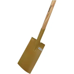 Sonneck, Spaten + Schaufel, Gartenspaten Gold mit Tritt und T-Stiel Grösse 280 x 180 mm