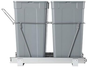 UIMOSO Pull-Out Trash Can, Under Mount Kitchen Waste Container, Heavy Duty Garbage Recycling Bin
