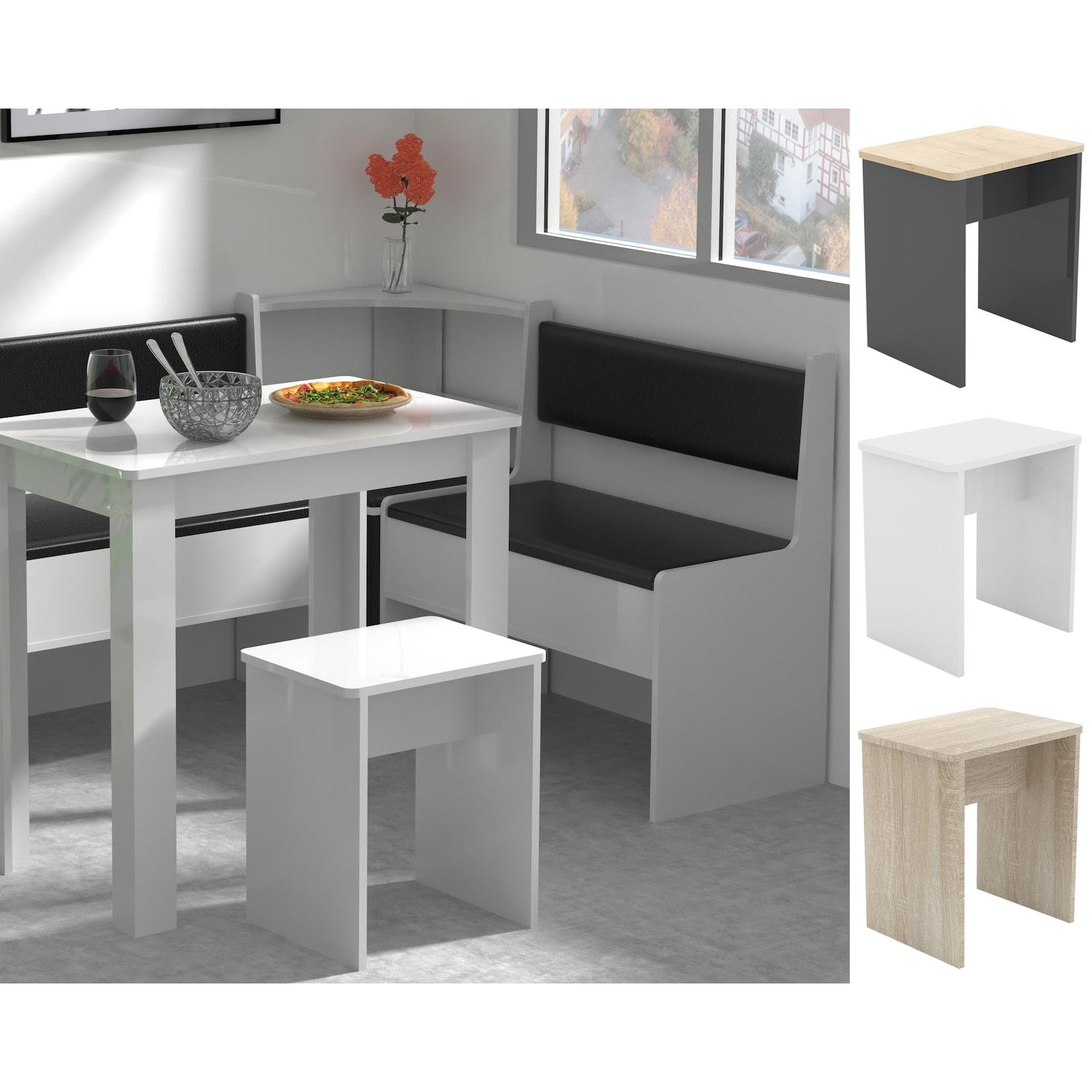 VCM Holz Sitzhocker Würfel Fußablage mit den Maßen H. 45 x B. 40 x T. 30 cm Beistelltisch Esal