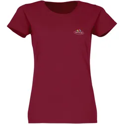 Fruit of the Loom Damen T-Shirt mit Vintage-Logo, burgund, 2XL