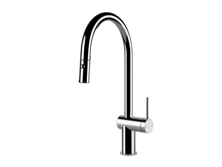 GESSI mitigeur avec douchette extractible 60413 INEDITO (Chrome - Métal)