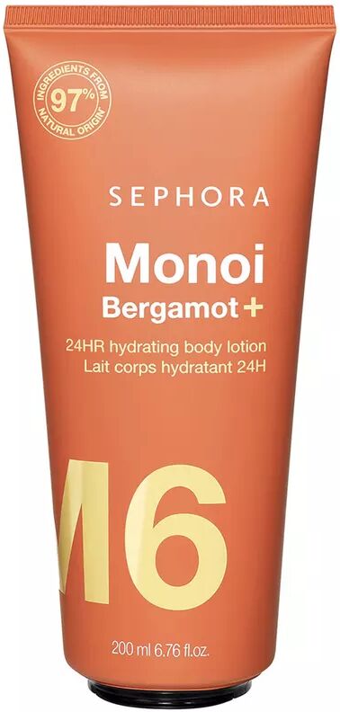 SEPHORA - 24 Stunden feuchtigkeitsspendende Körpermilch - Nährend und glättend, 200 ml, Monoi + Bergamot
