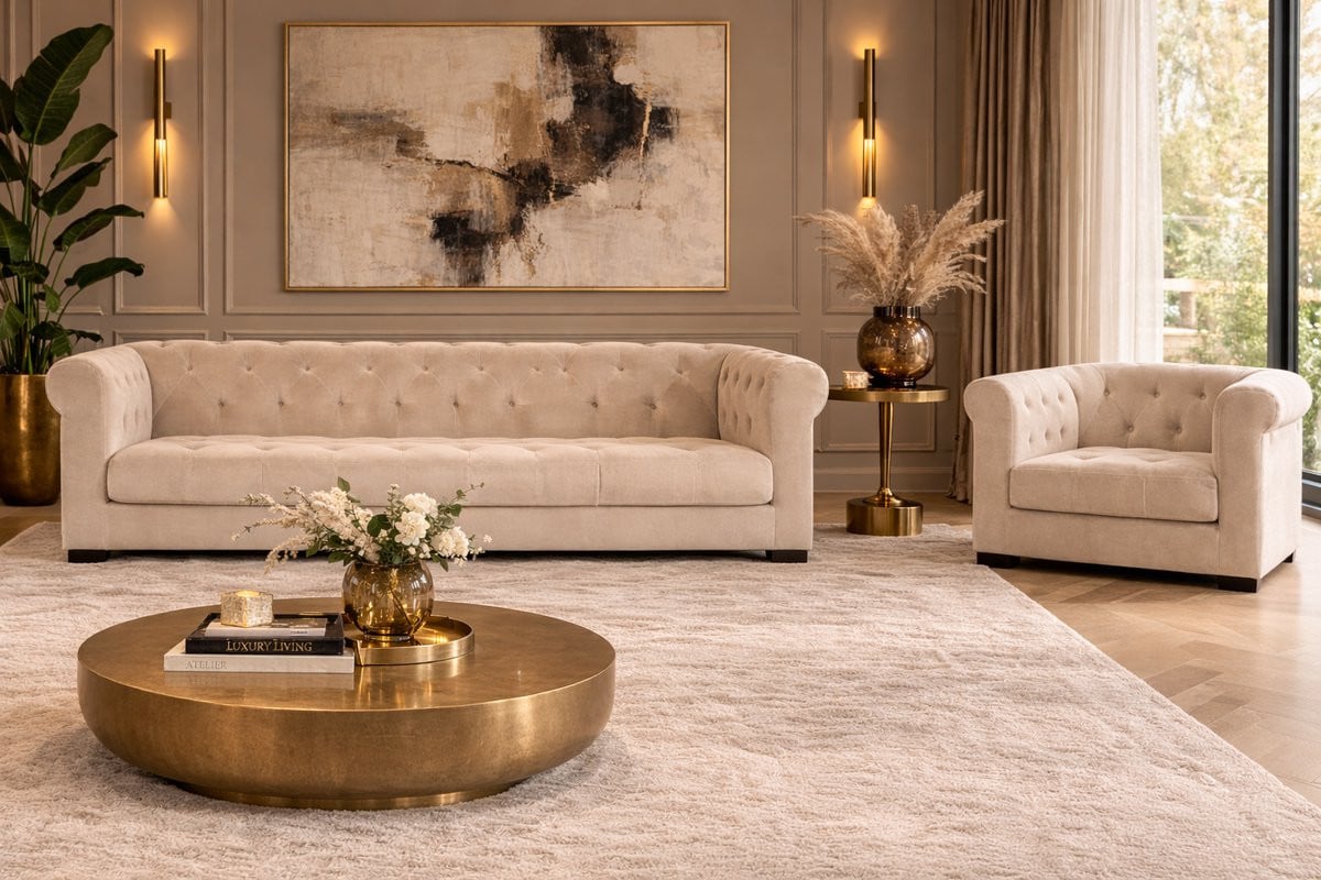 Milano Royale Luxe Royale Bank – Moderne Design Bank voor de Woonkamer