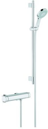 Grohetherm 2000 Brause Thermostat 34482001 chrom, mit Brausegarnitur Power & Soul