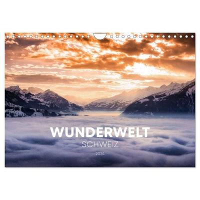Wunderwelt Schweiz (Wandkalender 2027 DIN A4 quer), CALVENDO Monatskalender