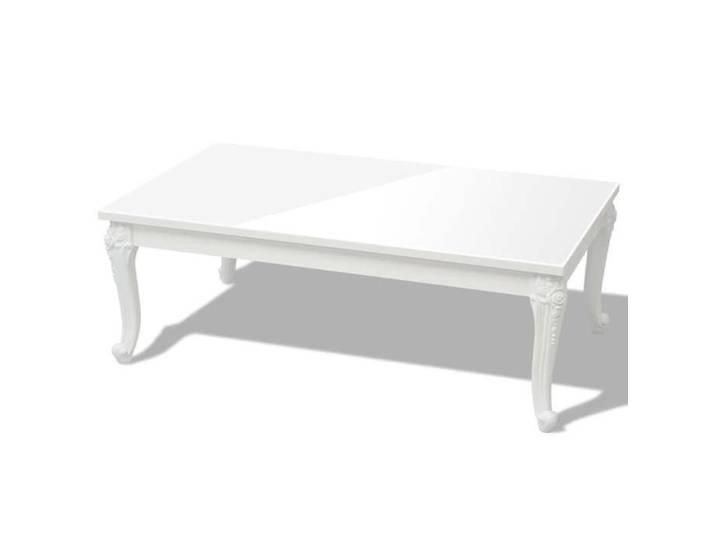 Table basse - SWEETY - 115x65x42 cm Blanc brillant - Pour Salon - 243381