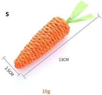 Inspired Finds Interactive Carrot Cat Teething Stick With Sound & Scratchable Chew Toy small