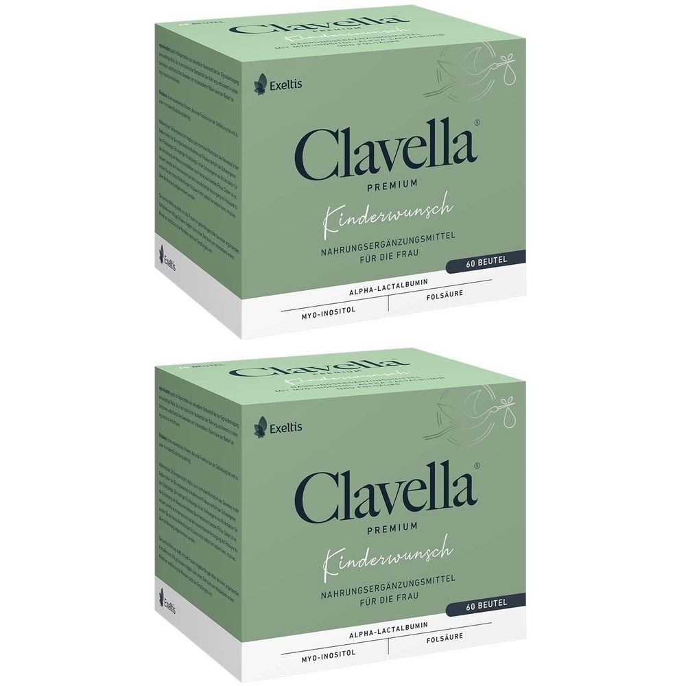 Clavella Premium Kinderwunsch x2 2x60x2,1 g Pulver