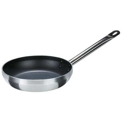 Bratpfanne GSW "Platinum", silber (silberfarben), H:6,5cm Ø:28cm, Pfannen, Bratpfanne, Pfanne aus robustem Aluminium in extra schwerer Gastro-Qualität