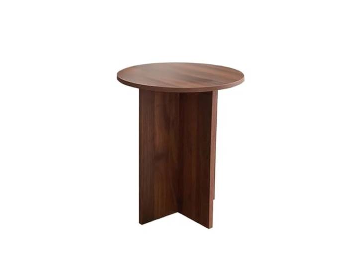Couchtisch im Landhausstil Retro Kleiner runder Sofa-Beistelltisch Nachttisch(Bruin,Groß)