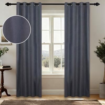 Superior Nyan 100% Blackout Grommet Curtains, Set of 2 Panels
