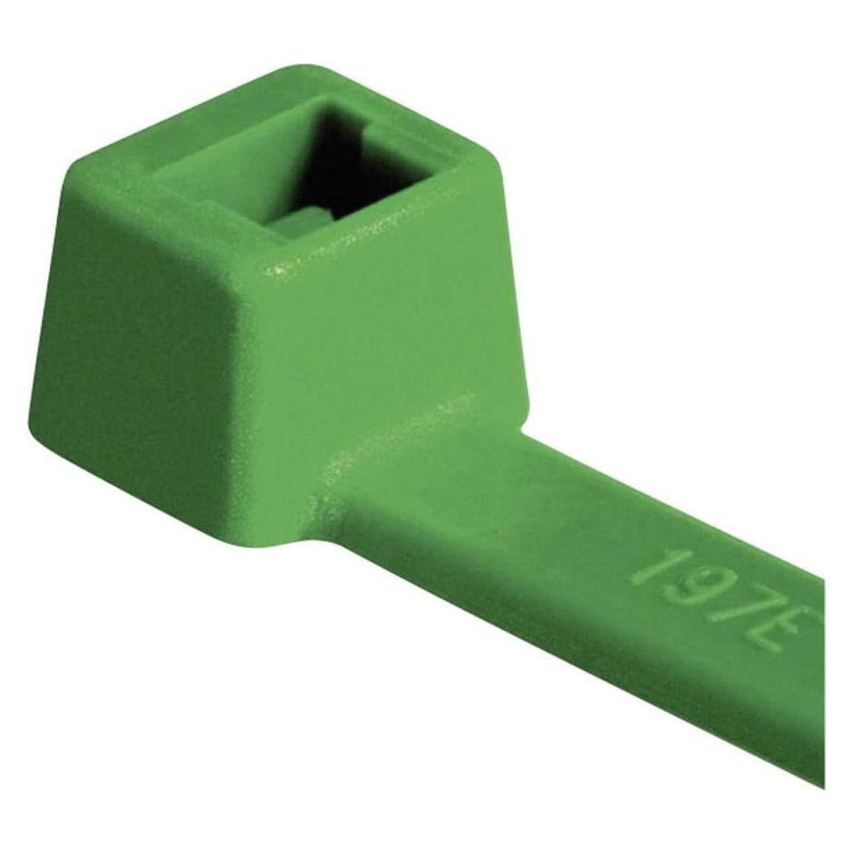 HellermannTyton Standard-Kabelbinder, innenverzahnt (L x B) 210 mm x 4.6 mm T80R-N66-GN-C1 Farbe: Grün 100 St. (210 mm, 100 Stk.) (116-08015)