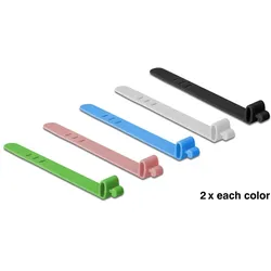 DELOCK Silikon-Kabelbinder wiederverwendbar 10 Stück
