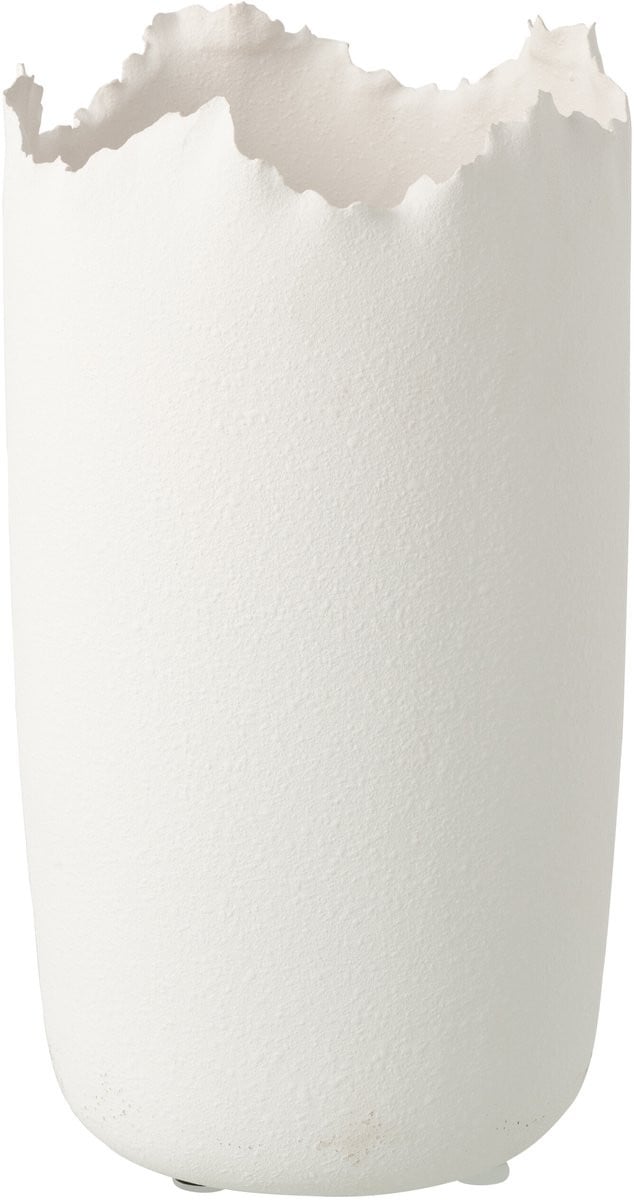 J-Line vaas Onregelmatig wit keramiek large